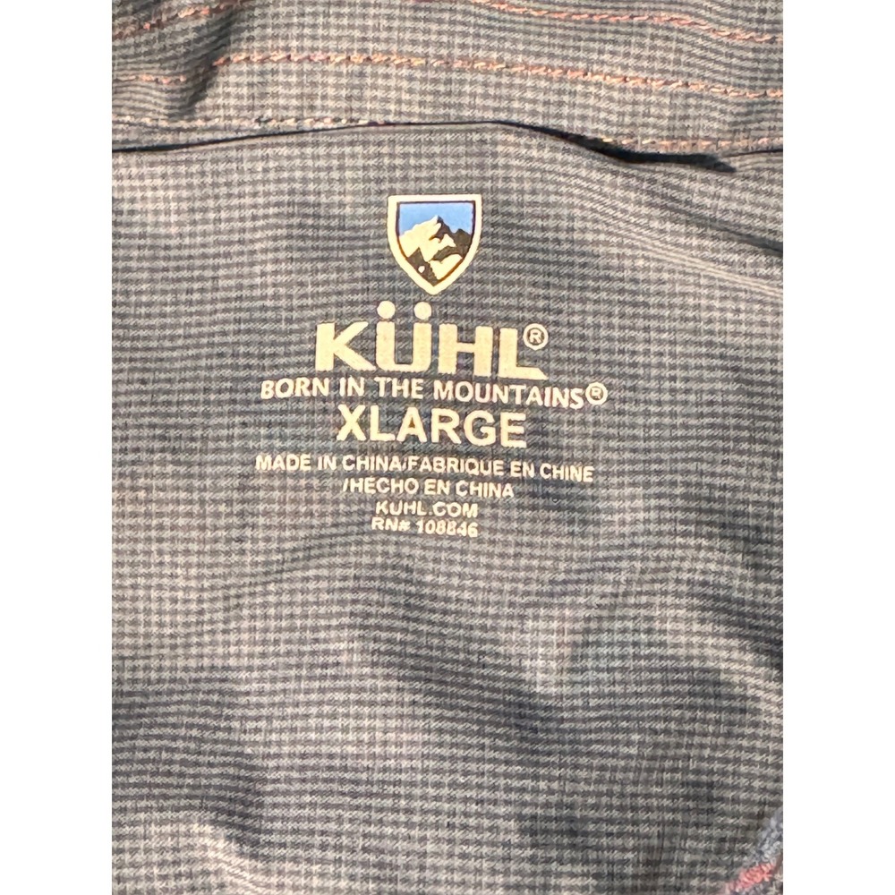 Kuhl Lowdown Flannel Shirt Mens XL Blue Plaid Snap Button Long Sleeve 7210 - Picture 3 of 13